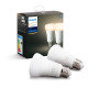 Philips Hue Bluetooth Smart Bulb - White E27 Twin Pack - Works with Alexa and Google Assistant*