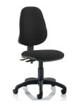 Eclipse Plus II Lever Task Operator Chair - Black, Without Arms