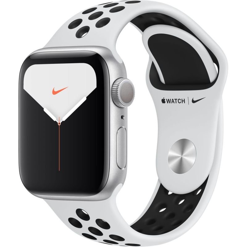 Apple Watch Nike Series 5 GPS, 40mm Silver Aluminium Case with Black