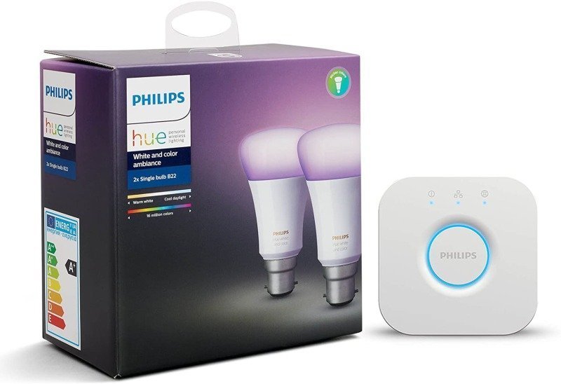 Philips Hue White And Colour Ambience Smart Bulb Mini Starter Kit B22