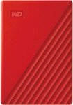 WD My Passport 2TB USB A Portable External Hard Drive - Red