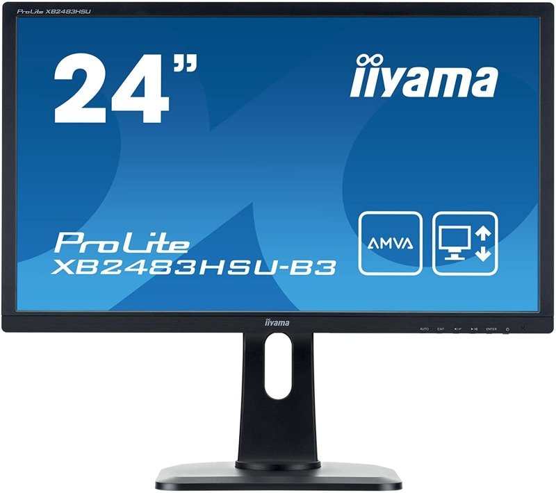Iiyama XB2483HSU-B3 24" ProLite Height Adjustable AMVA HD LED Monitor