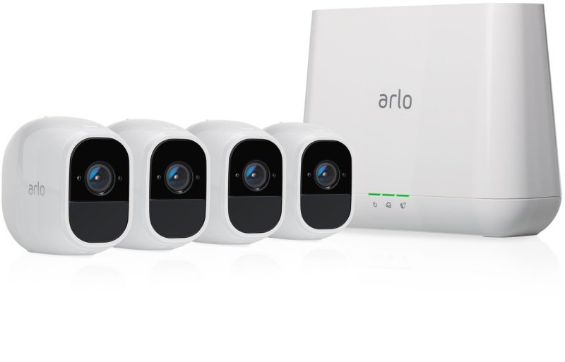 Arlo Pro2 Smart Home Security Cameras | Alarm | Rechargeable | Night Vision | Indoor/Outdoor | 1080p | 2-Way Audio | Free Cloud Storage Included | 4 Camera Kit | VMS4430P