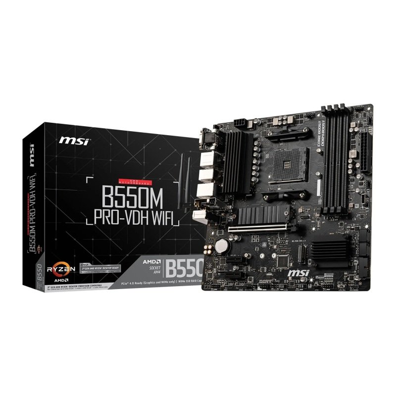 MSI AMD B550M PRO-VDH WIFI Micro-ATX Motherboard