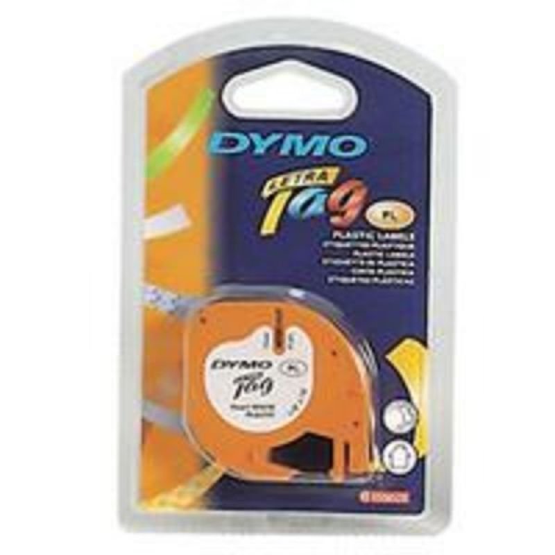91200 Dymo LetraTag Tape Paper 12mmx4m Pearl White S0721510 for sale online