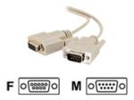 C2G, DB9 M/F Extension Cable Beige, 2m