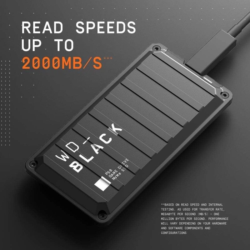 WD_Black 500GB P50 Game Drive Portable External SSD 