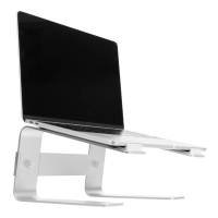 Aluminium Laptop Stand with Silicon Anti Slip - Silver