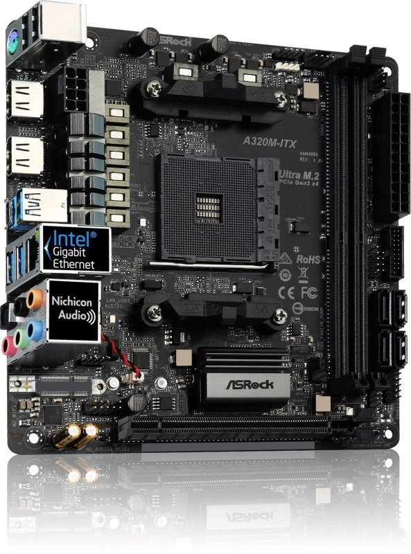 ASRock A320M-ITX AMD Socket AM4 Motherboard | Ebuyer.com