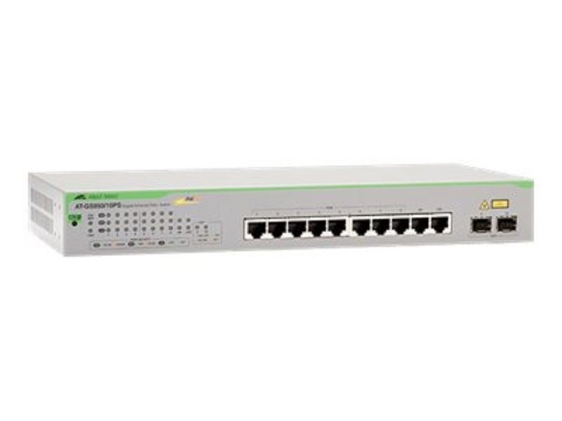 Allied Telesis AT-GS950/10PS-50 - 10 Ports - Manageable Gigabit Ethernet Switch - PoE