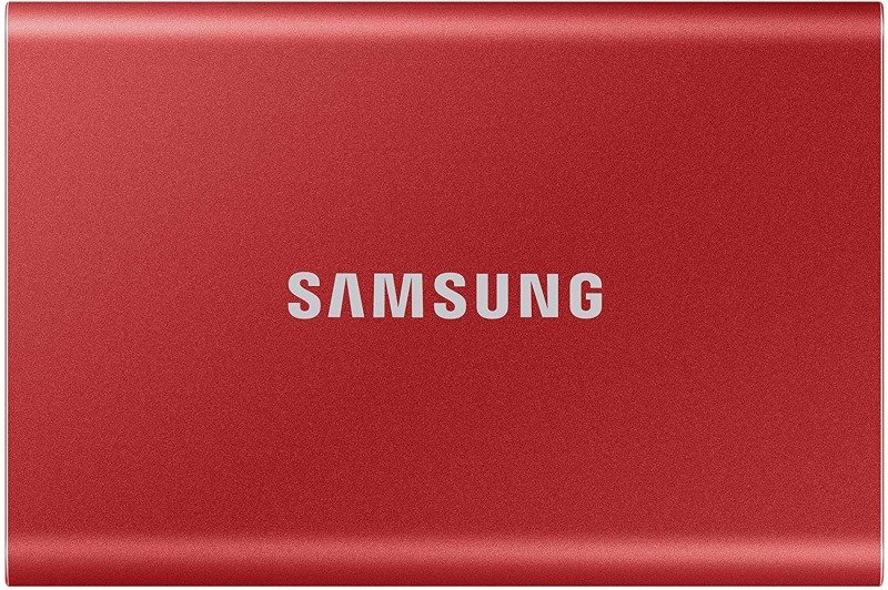 Samsung T7 Portable SSD - 500 GB - USB 3.2 Gen.2 External SSD - Metallic Red
