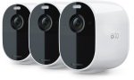 Arlo Essential Spotlight Outdoor Security Camera, Wireless CCTV, 3 Cam Kit, Direct to WiFi, 1080p, Colour Night Vision, 2-Way Audio, 6-Month Battery, 90-Day Free Trial Arlo Secure Plan, White