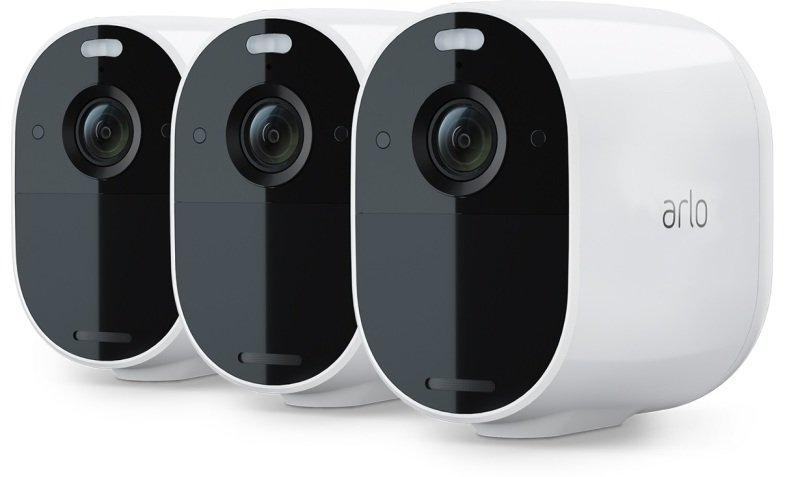 Arlo Essential Spotlight CCTV 3 Camera system | Wireless WiFi, 1080p Video, Color Night Vision, 2-Way Audio, 6-Month Battery Life, Motion Activated, Direct to WiFi, No Hub Needed, VMC2330