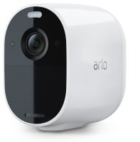 Arlo Essential Spotlight Outdoor Security Camera, Wireless CCTV, 1 Cam, Direct to WiFi, 1080p, Colour Night Vision, 2-Way Audio, 6-Month Battery, 90-Day Free Trial Arlo Secure Plan, White