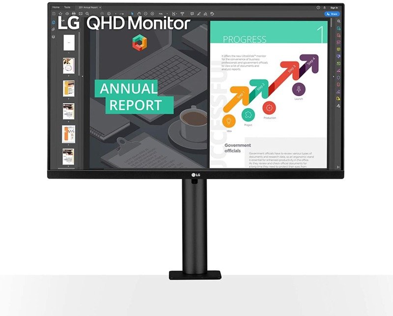 LG 27QN880 27'' QHD Ergo IPS Monitor with USB Type-C