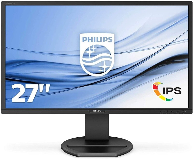 Philips 271B8QJEB 27'' IPS Full HD LED Monitor, 60Hz, 5ms, HDMI, DVI-D, VGA, DisplayPort, Speakers, Height Adjustable