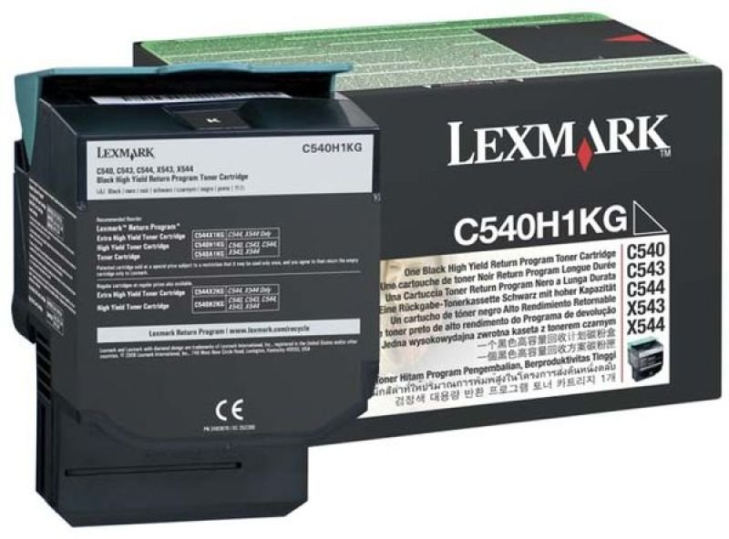 Lexmark C540H1KG Black High Yield Toner - 2500 Pages