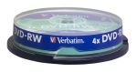Verbatim 4x DVD-RW Discs - 10 Pack Spindle