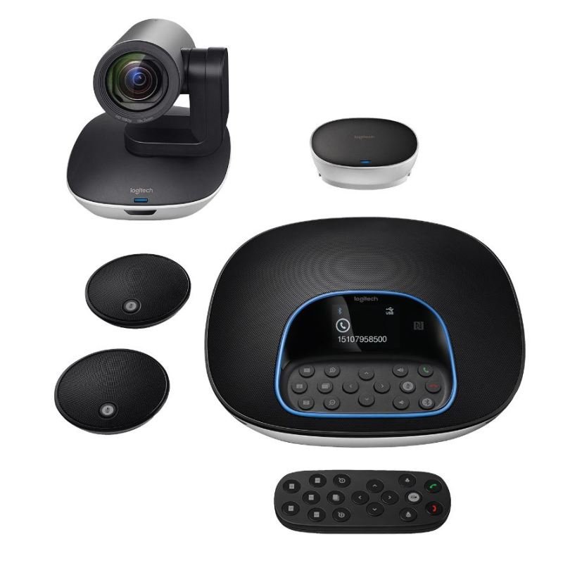 Logitech GROUP videoconferencing system for medium to large meeting rooms