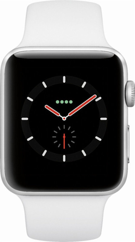 apple watch series 3 silver with white band