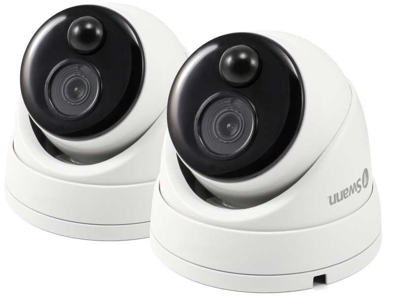 Swann 4K Ultra HD Thermal Sensing Dome Security Cameras Twin Pack