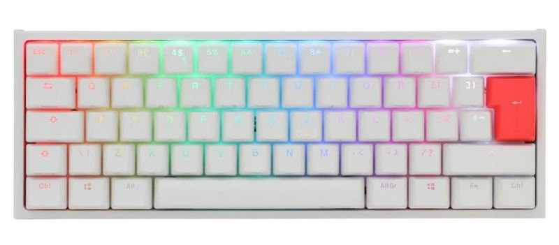 Exdisplay Ducky One 2 Mini Rgb Mechanical Keyboard In White With Cherry Mx Blue Switches Uk Layout Ebuyer Com