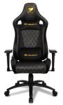 Cougar Armor S Royal Gaming Chair with Reclining and Height Adjustment (Black with Gold Stiching)