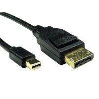Ultra High Speed 8K Mini Displayport to Displayport 1.4 Cable 0.5M - Black