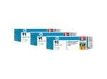 HP 91 Multi-pack 3x Light Cyan Original Ink Cartridge - Standard Yield 775ml - C9486A