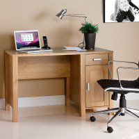 Amazon Home Office Workstation With Integrated Drawer And Cupboard Unit - Oak Effect
