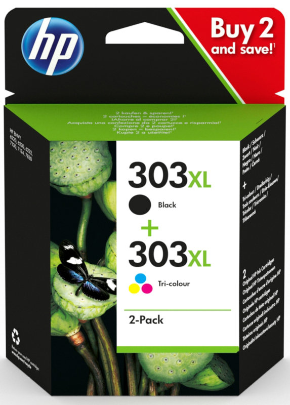 HP 303XL Black & Tri-Colour Ink Cartridges