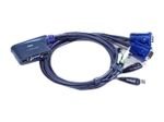 Aten 2 Port Usb Kvm Switch Cable Integrated + Speaker