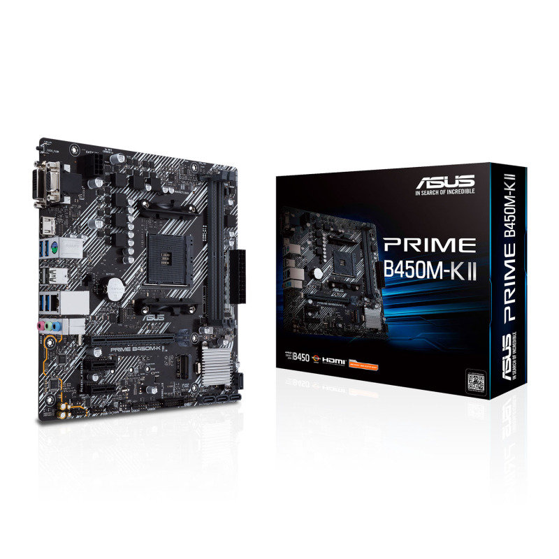 ASUS AMD PRIME B450M-K II AM4 DDR4 Micro ATX Gaming Motherboard