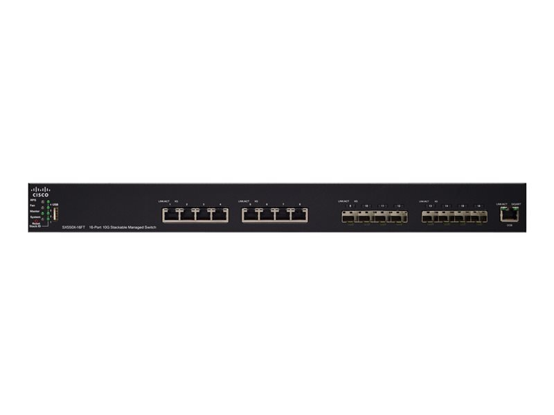 Cisco 550X Series SX550X-16FT - Switch - 16 Ports - Managed - Rack-mountable