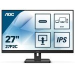 AOC 27P2C 27" IPS Full HD Monitor, 75Hz, 4ms, USB-C, DisplayPort, HDMI, Speakers, Height Adjustable