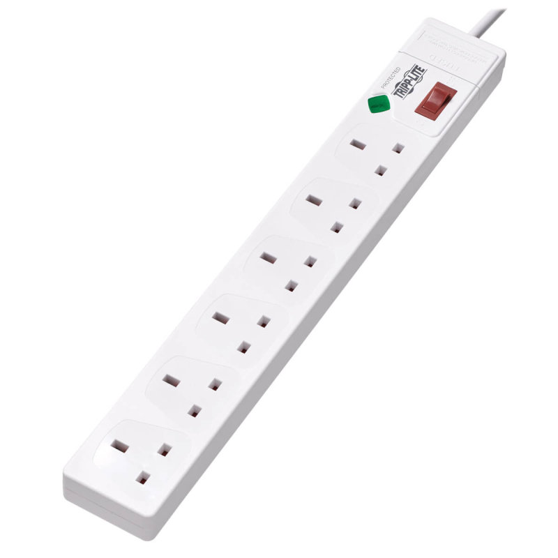 Tripp Lite TLP6B18 - 6-Outlet Surge Protector - British BS1363A Outlets