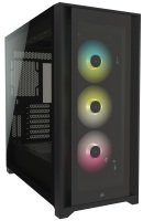 CORSAIR iCUE 5000X RGB Tempered Glass Mid-Tower ATX PC Smart Case, Black
