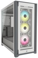 CORSAIR iCUE 5000X RGB Tempered Glass Mid-Tower ATX PC Smart Case, White