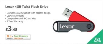 Lexar 4GB Twist Flash Drive