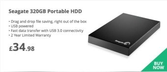 Seagate 320GB Portable HDD